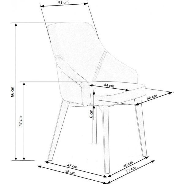 Catrinn Spisestol - Mørk grå Catrinn Spisestol - Mørk grå