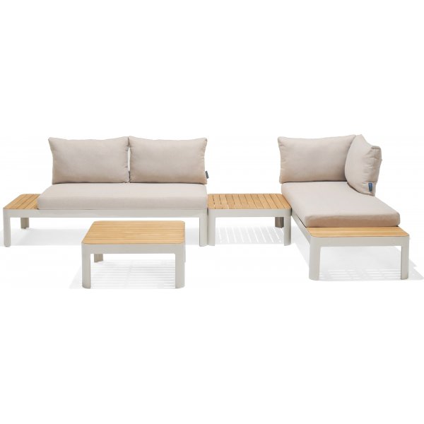 Portals salonggruppe 2 - Hvit/teak