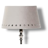 Velvet lampeskjerm med nagler 33 cm - Beige / Krom Velvet lampeskjerm med nagler 33 cm - Beige / Krom
