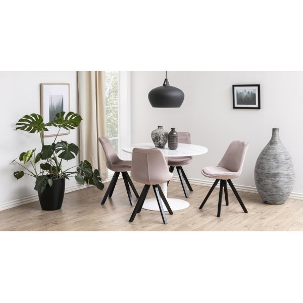 Carlisle spisebord 110 cm - Marmor/Hvit Carlisle spisebord 110 cm - Marmor/Hvit