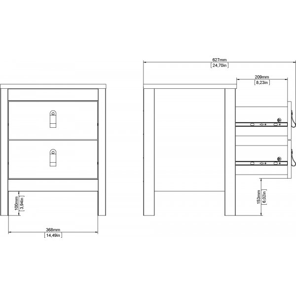 Madrid nattbord - Hvit Madrid nattbord - Hvit