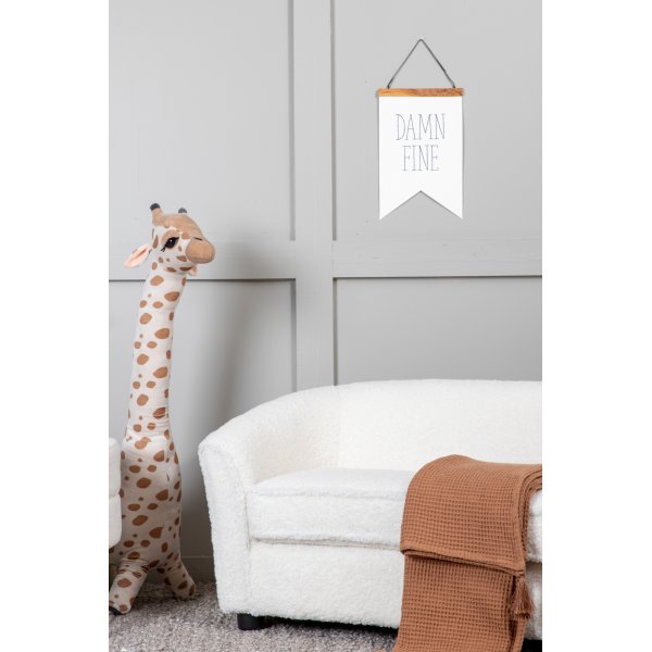 Moon barnesofa - Hvit teddy