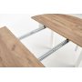 Spisegruppe Berivan 102-142 cm eik/hvit med 4 Industry-stoler i brstet stl