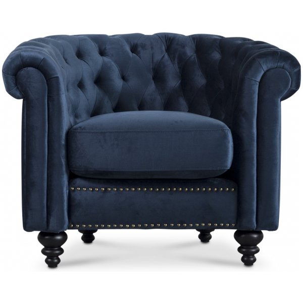 Chesterfield Royal lenestol - Mørk blå fløyel Chesterfield Royal lenestol - Mørk blå fløyel