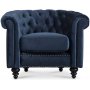 Chesterfield Royal lenestol - Mrk bl flyel