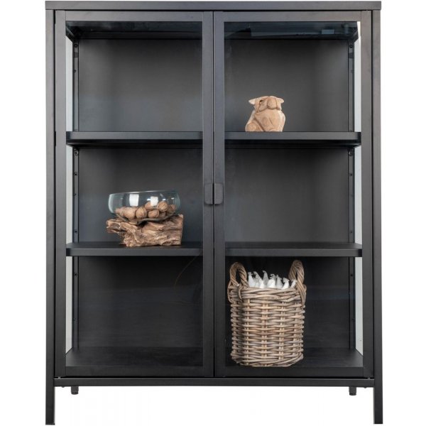 Brisbane Vitrineskap - Svart/Glass