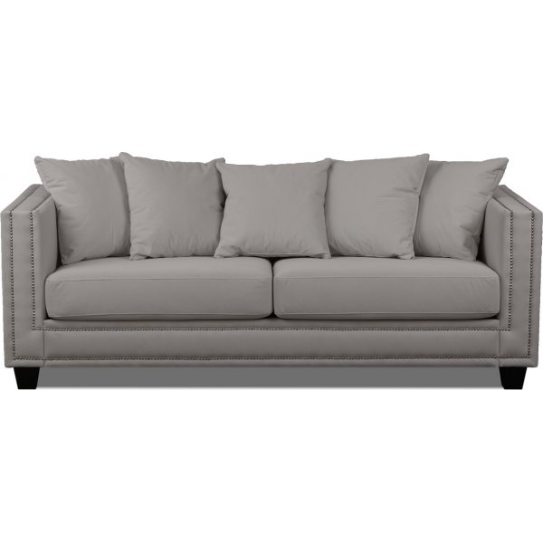 Temple Double Deco 3-seters sofa - Beige /silver nagler
