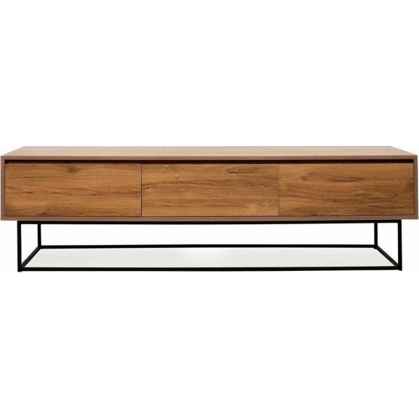 Lupin mediebenk, 180 cm - Valnøtt/svart Lupin mediebenk, 180 cm - Valnøtt/svart