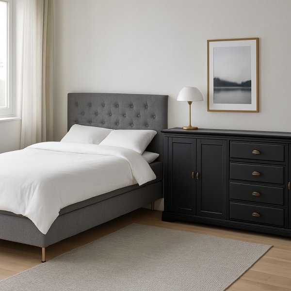 Kontinentalseng 120 x 200 cm med hodegavl gr