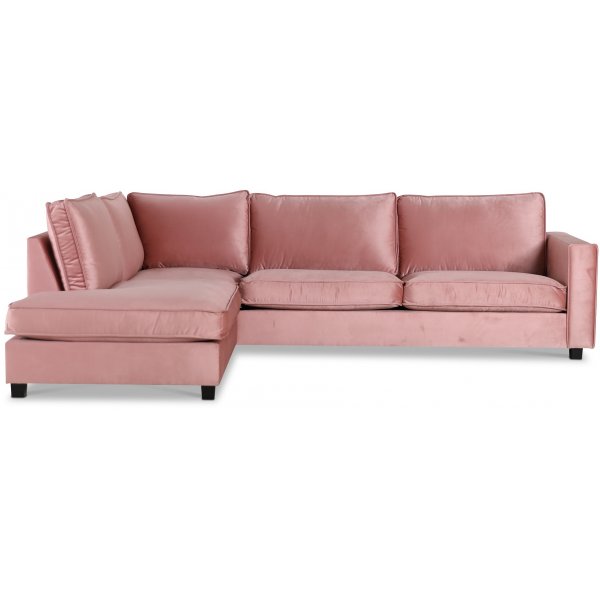 Brandy Loungesofa pen anslutning venstre - Dusty pink (Flyel)