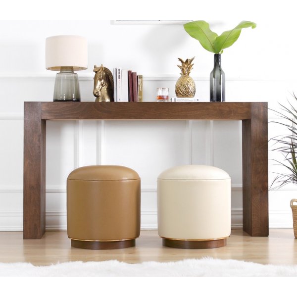 Milotte puff - Lys brun