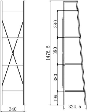 Perlie bokhylle- Sonoma eik/svart Perlie bokhylle- Sonoma eik/svart