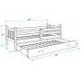 Carino juniorseng med ekstra seng 80 x 190 cm - Alle farger