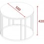 Selin salongbord 50 cm - Furu