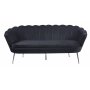 Musslan 3-seters sofa - Svart / krom