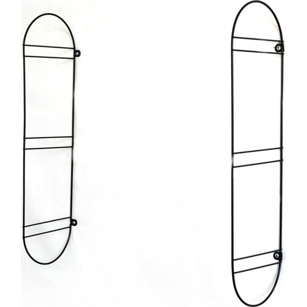 Walter vegghylle 41 - Valnøtt/svart Walter vegghylle 41 - Valnøtt/svart