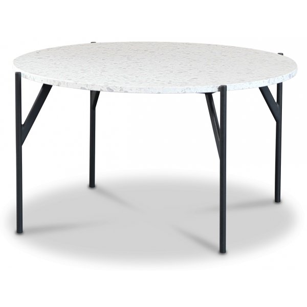Terrazzo rundt sofabord  80 cm - Bianco Terrazzo & underdel AIR