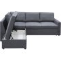 Dream sovesofa med oppbevaring (hjrnesofa) hyre - Mrkegr