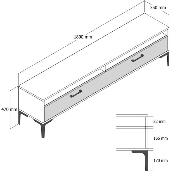 Istanbul TV-benk Valnøtt/hvit Istanbul TV-benk Valnøtt/hvit