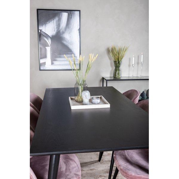 Dip spisebord 180 x 90 cm - Sort Dip spisebord 180 x 90 cm - Sort