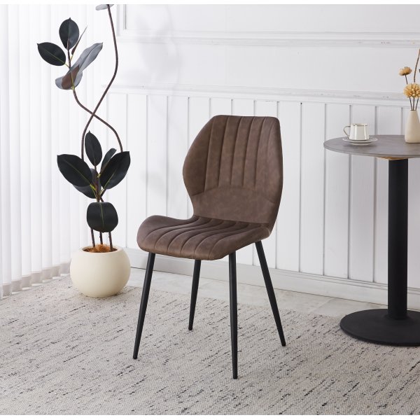 Santos spisestuestol - Brun/svart Santos spisestuestol - Brun/svart