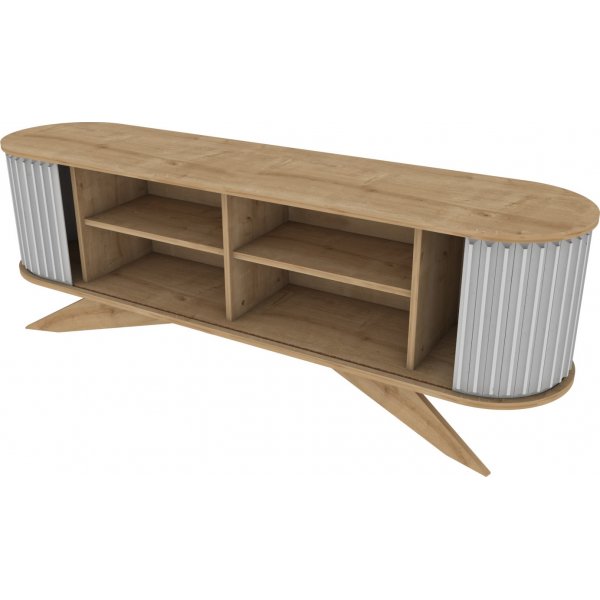 Stormy mediabenk - Safir eik/hvit Stormy mediabenk - Safir eik/hvit