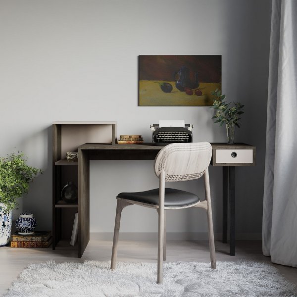 Loyd skrivebord - Brun/lys mokka