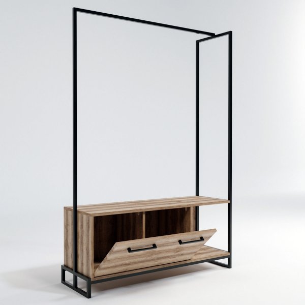 Minsk hallmøbler - Eik/sort Minsk hallmøbler - Eik/sort