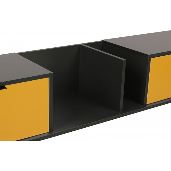 Ibiza mediebenk - Gul/antrasitt