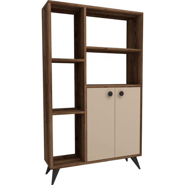 Meldan bokhylle - Lys valntt/beige
