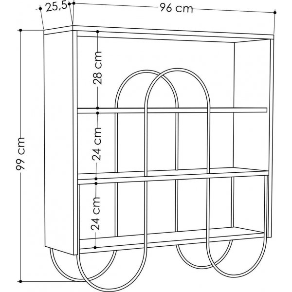 Norfolk hylle - Lys mokka Norfolk hylle - Lys mokka