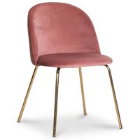 Giovani velvet stol - Korallrosa / Messing Giovani velvet stol - Korallrosa / Messing