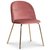 Giovani velvet stol - Korallrosa / Messing