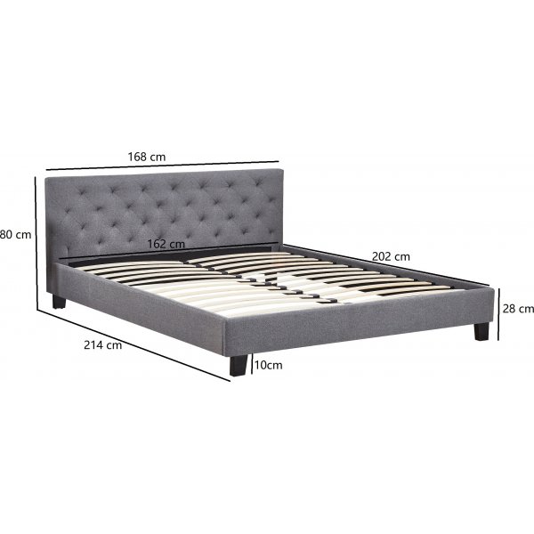 Tingsryd dobbeltseng 160 x 200 cm - Grå Tingsryd dobbeltseng 160 x 200 cm - Grå