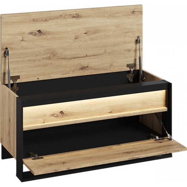 Quant hallbenk 92 cm - Artisan eik/sort