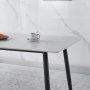 Inez spisebord med keramisk hvit matt marmor - 140x80 cm Inez spisebord med keramisk hvit matt marmor - 140x80 cm