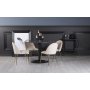 Plaza spisegruppe, marmorbord med 4 st Plaza flyelstoler - Beige/Gr/Svart
