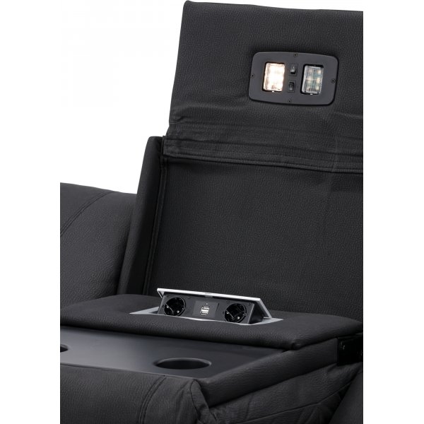 Singapore 3-seters hvilesofa - svart