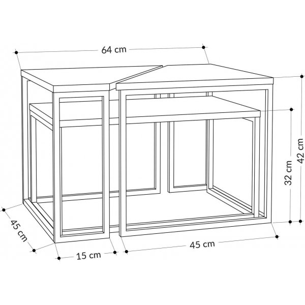 Oh lady salongbord - Hvit/lys mokka Oh lady salongbord - Hvit/lys mokka
