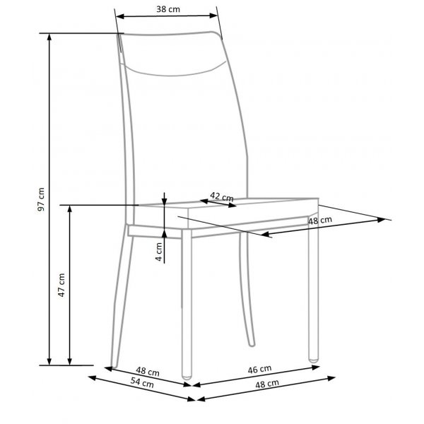 Tracee spisestol - Svart/lysegrå Tracee spisestol - Svart/lysegrå