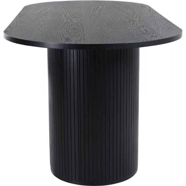 Inter ovalt spisebord - Svartbeiset eikefinr