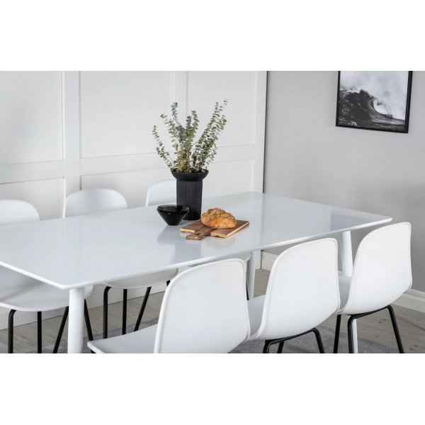 Bridge spisebord, 180 cm - Hvit
