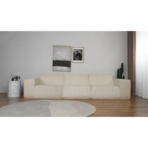 Modulsofa 310 cm i beige kordfløyel Modulsofa 310 cm i beige kordfløyel