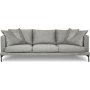 Davis 4-seters sofa - Gr (Rocco 281 stoff)