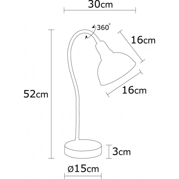 Kummel bordlampe - Hvit Kummel bordlampe - Hvit