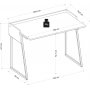 Ron skrivebord 103,6x56,8 cm - Antrasitt/eik