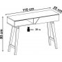 Induzo avlastningsbord 110x 35 cm - Hvit