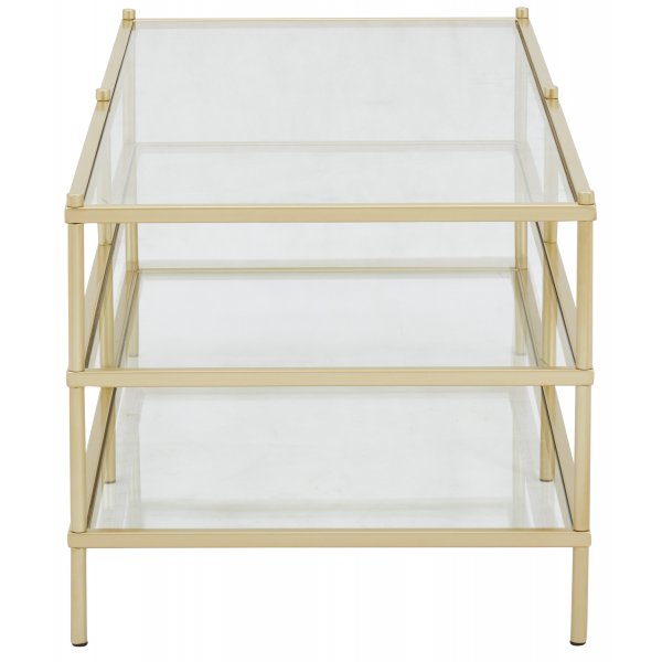 Tiffany Inca sofabord - Messing / Glassplate Tiffany Inca sofabord - Messing / Glassplate