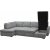 Trn gr U-sofa kabriolet med oppbevaring - vendbar + Flekkfjerner for mbler