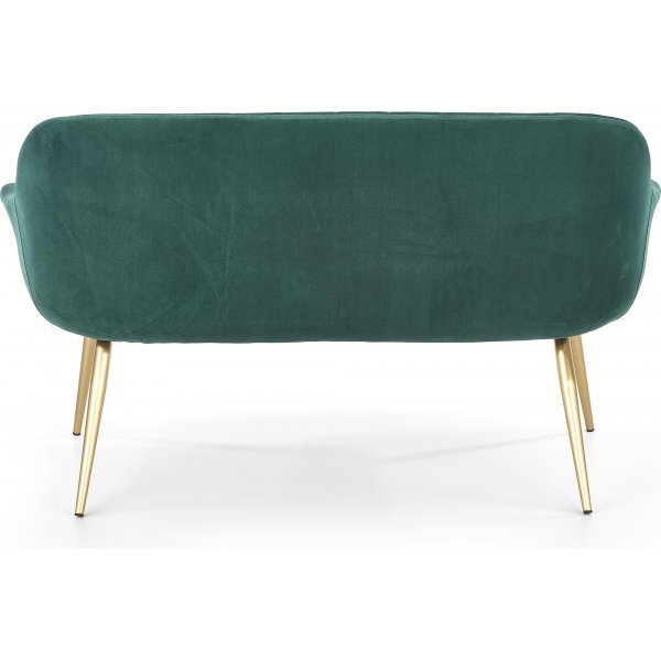 Eirik 2-seters sofa - Mørk grønn/gull Eirik 2-seters sofa - Mørk grønn/gull